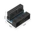 thumbnail image 2 of Uxcell USB 3.0 19Pin 90 Degree Adapter, Male to Female Right-Angle Socket for Motherboard Internal Header, 2 of 4