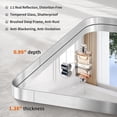thumbnail image 3 of Arched Wall Mirror 24x20 Inch Black Metal Frame Tempered Glass Large Decorative Crystal Clear Shatterproof Mirror for Entryway Living Room Mantel Bathroom, 3 of 9