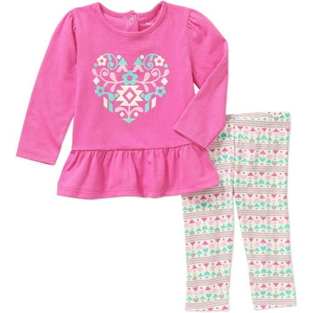Newborn Baby Girls' Knit Tunic and Leggings Outfit Set