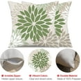 thumbnail image 6 of Army Green Pillow Covers 20x20 Inch Set of 2 Flower White Gray Elegant Colored Throw Pillows Outdoor Waterproof Decor for Patio Funiture Garden Living Room Sofa Polyester Pillow Covers 002G20, 6 of 6