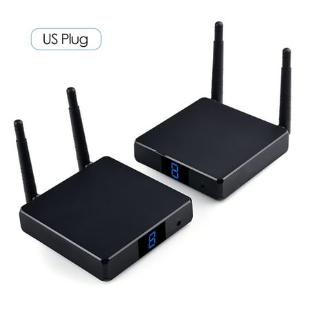 Measy FHD686 2.4G/5G Wirelessly Audio Video Transmitter and Receiver for Camera/Laptop/Computer Transmit Audio Video to Projector/HD TV Support 1080P up to (Best Way To Connect Laptop To Tv Wirelessly)