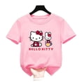 thumbnail image 3 of Camiseta de Hello Kitty para niños y niñas, ropa de calle de manga corta con cuello redondo, Jersey holgado, camisetas KT, 3 of 4