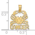 thumbnail image 2 of FJC Finejewelers 14k Yellow Gold Cancerblockengraved Charm, 2 of 5
