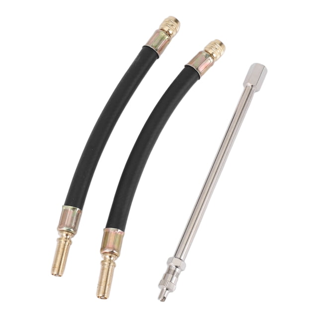 1 Juego de Extensión de Válvula de Neumático de Cobre de 180 Grados con Extensión de Vástago de Válvula de Neumático Flexible de 180 mm para Coche, Motocicleta, RV, Camión, Bicicleta