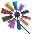 thumbnail image 2 of Ruiboury Moulin à Vent en Métal pour Jardin, Extérieur, Cour, Pelouse, Roue à Épingles, Déco Colorée, 2 of 8