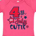 thumbnail image 4 of Inktastic 4th of July Cutie with Stars Boys or Girls Baby Bodysuit, 4 of 5