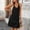 Black, variant on IUYRTFE Women's Sleeveless V-Neck Mini Dress with Pockets Adjustable Straps Casual Loose Fit Summer Tank Dress