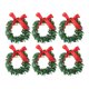 thumbnail image 1 of 6 coronas navideñas colgantes para árbol de Navidad, coronas colgantes con lazo y campana para festivales, 1 of 7