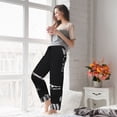 thumbnail image 5 of Wukai Skeleton Playing Xylophone Women Pajama Pants Comfy Stretch Drawstring Palazzo Wide Leg Lounge Pant Comfy Sleepwear Yoga Pants-X-Large, 5 of 6