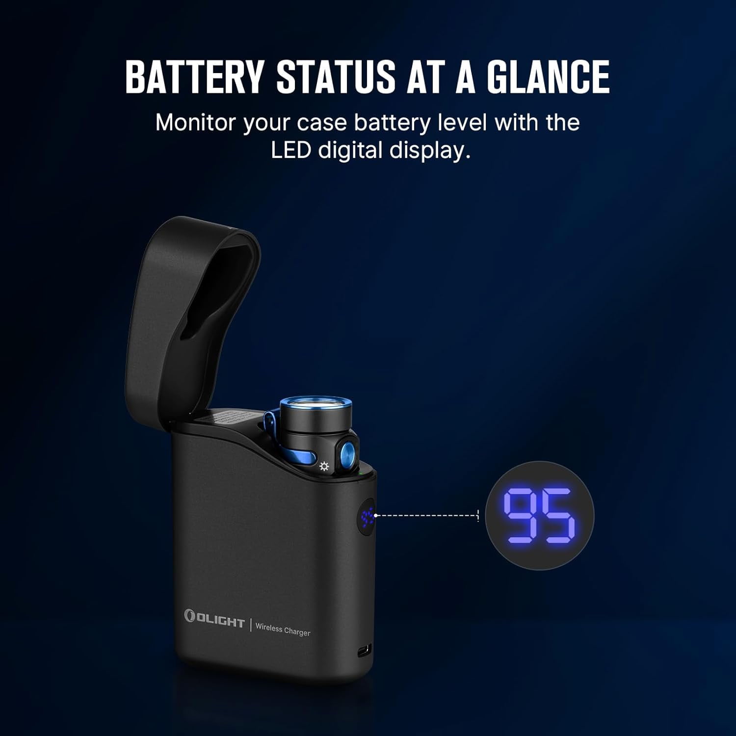 OLIGHT Baton 4 Premium Edition EDC Flashlights 1300 Lumens with Type-C Charging Box, Powered by Rechargeable Battery, Small Bright Light IPX8 Waterproof for Emergencies, Outdoors (Black)