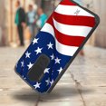 thumbnail image 2 of DALUX MetKase Hybrid Slim Phone Case Cover Phone Case Compatible with Cricket Influence / AT&T Maestro Plus (V350U) - New Waving Half US Flag, 2 of 2