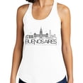 thumbnail image 2 of Skyline Buenos Aires Argentina Tank Top Fitted Racerback Women's Medium White, 2 of 5