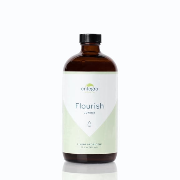 Flourish Junior Living Liquid Probiotic for Women, Men & Kids (Plastic) | Non-GMO Allergen Free Gut & Immune Health | Made in USA