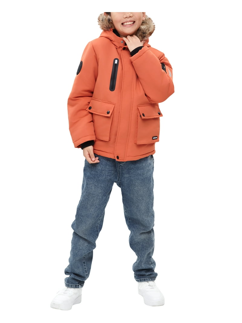 Rokka&Rolla Boys' Winter Coat with Fleece Hood Parka Jacket, Sizes