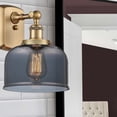 thumbnail image 2 of 916-1W-BB-G73 Innovations Lighting Bell - 1 Light Wall Sconce In Industrial Style-13 Inches Tall and 8 Inches Wide-Brushed Brass Finish-Light Smoke, 2 of 3