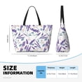 thumbnail image 4 of Easygdp Lavender Flowers Bolsa de Viaje de Playa de Gran Capacidad, Bolsa Tote Perfecta para la Playa, Escapadas de Fin de Semana y Viajes, 4 of 7