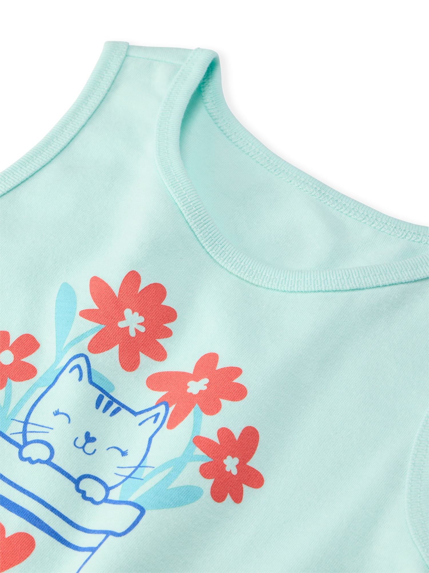 Garanimals Newborn, Baby & Toddler Girl Cotton Graphic Tank Top, Sizes 0-6T