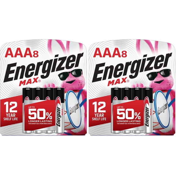 Batería alcalina Energizer MAX AAA de 1,5 V (paquete de 2)