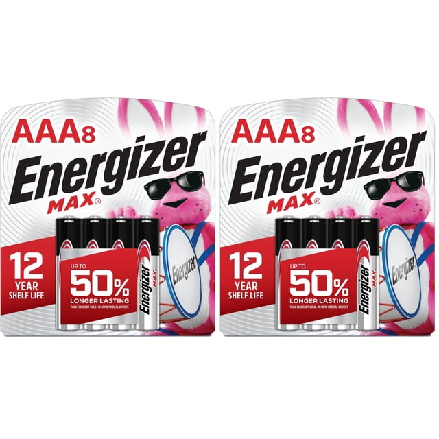 Batería alcalina Energizer MAX AAA de 1,5 V (paquete de 2)