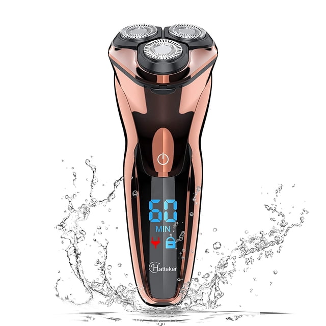 Electric Shaver Men Razor Rotary Shavers With Pop-Up Sideburn Trimmer Waterproof Wet Dry Cordless Rechargeable