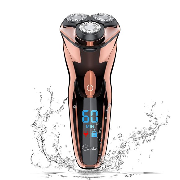 Electric Shaver Men Razor Rotary Shavers With Pop-Up Sideburn Trimmer Waterproof Wet Dry Cordless Rechargeable