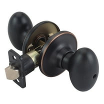 Design House 740498 Egg Privacy Bed and Bath Door Knob with Universal 6-way Latch Oil Rubbed Bronze