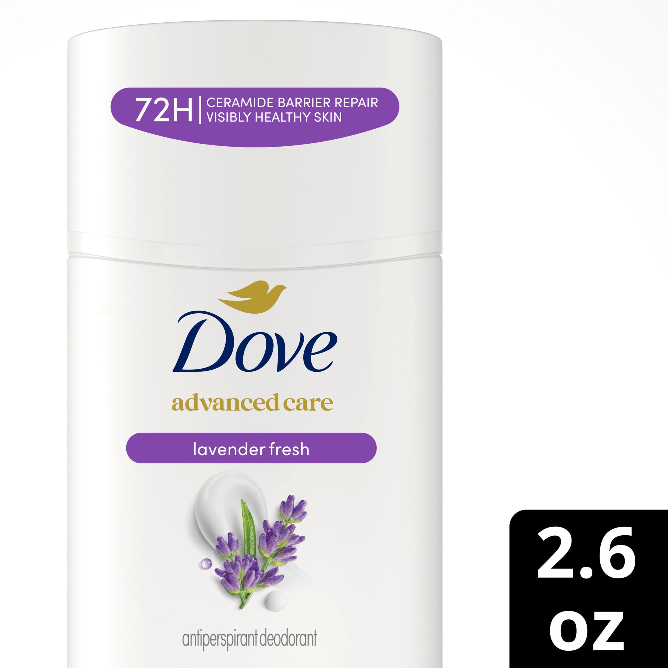 Dove Advanced Care Antiperspirant Deodorant For Women Lavender Fresh 72 Hour Sweat And Odor Protection ,2.6 oz