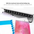 thumbnail image 3 of 12-Hole Paper Punch, Adjustable Metal Hole Puncher Binder Inserts Mushroom Hole Puncher Paper Card Photo Binding Hole Punch Machine, 3 of 8