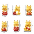 thumbnail image 6 of Dujiujun Chinese New Year Dragon Ornament Vibrant Color Fine Workmanship Good Wishes Resin New Year Fortune Mascot Gifts Home Decoration, 6 of 8