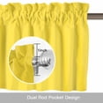 thumbnail image 6 of Yellow Valance Curtain Solid Color Window Valances Rod Pocket Short Curtains Window Treatments for Kitchen Bedroom Bathroom Laundry 60" x 18", 6 of 9