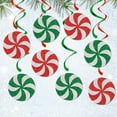 thumbnail image 6 of Dserfhy Christmas Candy Hanging Swirls Glitter Green Red White Candies Garland Banners Christmas Party Ceiling Streamer for Baby Shower Birthday Wedding Decor, 6 of 7