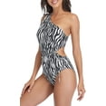 thumbnail image 7 of Women One Piece Swimsuits Cut Out One Shoulder Bathing Suits Padded Monokini Swimwear, 7 of 7