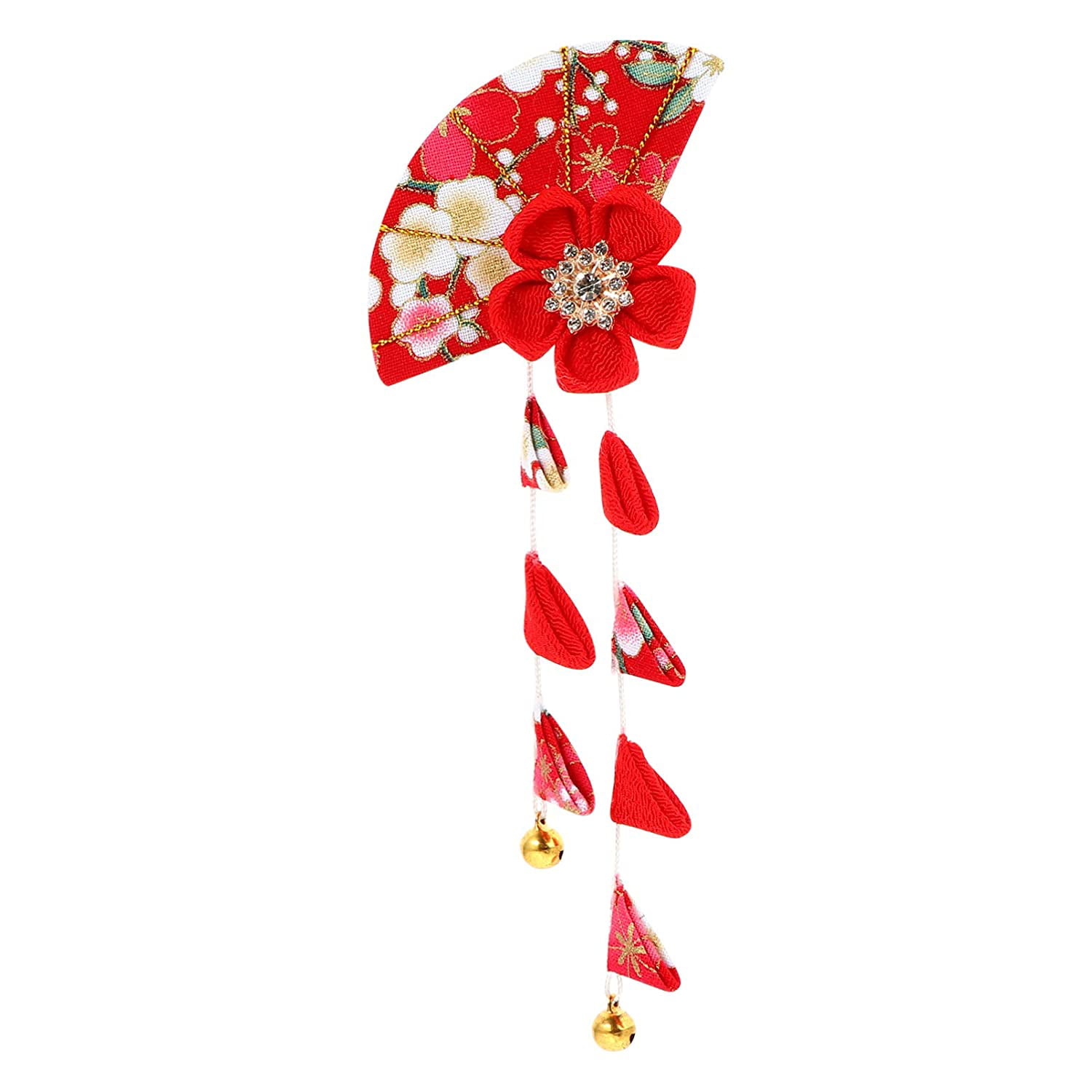 Vintage Flower Tassel Hair Stick Pin Kanzashi Geisha Kimono Costume 