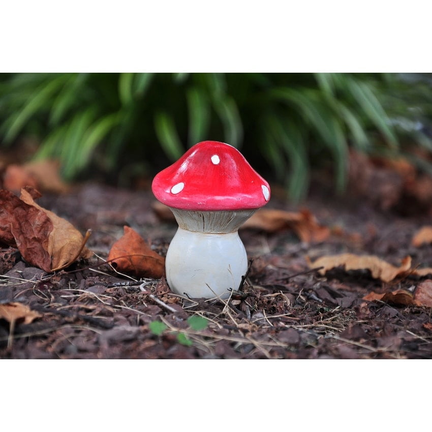 G & F Fairy Garden Miniature Garden Metal Mushroom, 10043 Colorful & Fun, 2 Pieces, 3.5' High,