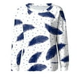 thumbnail image 4 of Puntoco Mujer Cuello Redondo Moda Casual Manga Larga Estampado Sudadera tops Blusa Puntoco Puntoco-7223, 4 of 4