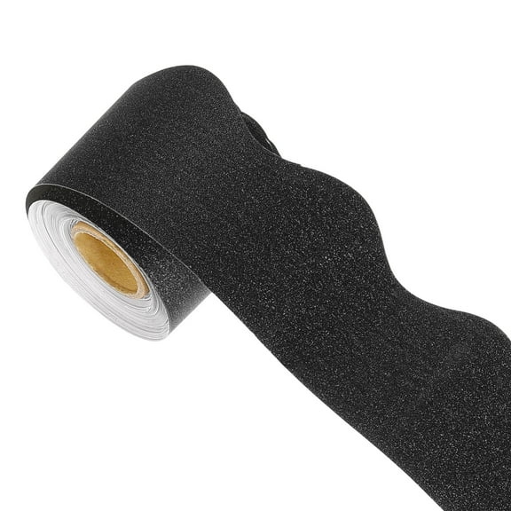 Uxcell Bulletin Board Border, 32.8Ft x 2.24Inch Classroom Border Trim, Matte Black