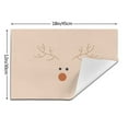 thumbnail image 3 of XMXT 6 Pcs Woven Placemats, Minimalist Cute Moose Stain Resistant Anti-Skid Placemat for Kitchen Table, 12 x 18 inches, 3 of 6