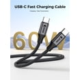 thumbnail image 3 of OXAA USB C to USB C Fast Charging Cable 60W, Durable & High-Speed, Compatible with iOS, Android, and Laptops, 3 of 8
