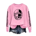 thumbnail image 2 of Mceream Game Day Sweatshirt Women Football Funny Graphic Shirt Knit Game Day Pullover Tops Casual Long Sleeve Football Season Shirt Pink S, 2 of 4