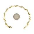 thumbnail image 3 of 14k Yellow Gold Dolphin Bracelet 7 inch, 3 of 7