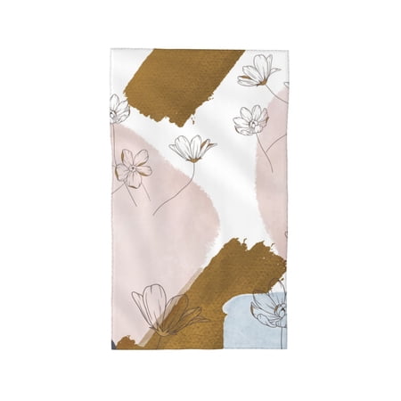 YFYANG Absorbent Towel, Soft Skin-Friendly Flower Line Texture Pattern Washcloth Bath Towel, Suitable for All Skin, 27.5 x 16-inch