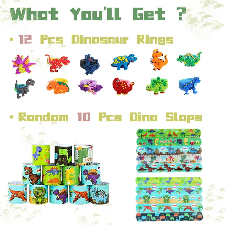 136 Pcs Party Favors for Kids Dinosaur Party Favors Birthday Party Supplies Carnival Prizes Prize Box Gift Goodie Bag Fillers, Kids Unisex, Size: One