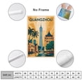 thumbnail image 2 of Retro Guangzhou City Poster Vintage Chinese City Tourism Art for Walls Canvas Poster, 2 of 8
