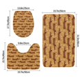 Bathroom Rugs Sets 3 Piece Dachshund Dog Puppy No.1051 Non Slip