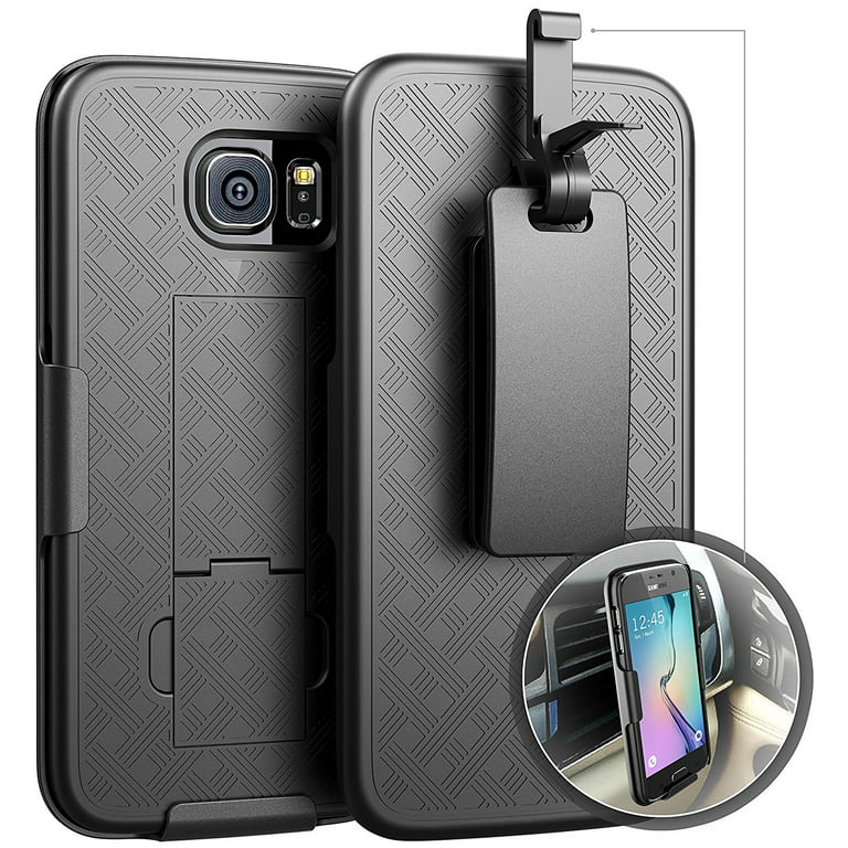 E LV Samsung Galaxy S6 Case Cover - Super Slim Hard Shell Case Cover w  Kickstand 
