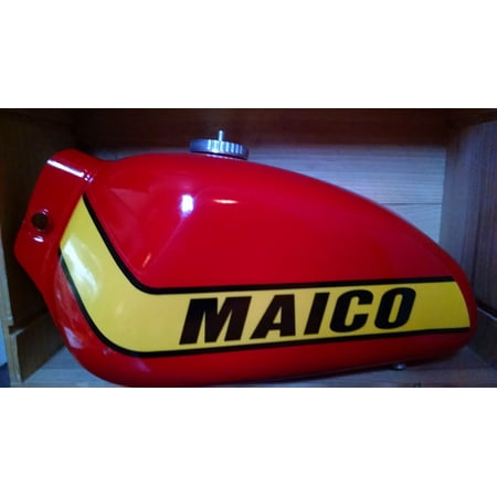 Canvas Print Restored 1978-1979 Maico Teardrop fuel tank for Motorcycle Stretched Canvas 10 x (Best Vintage Motorcycles To Restore)