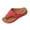 Red, variant on Sandals for Women Wide Width Toe Post Elevated Wedge Slides Multi Color Cut Out Casual Spring Summer Trendy Footwear