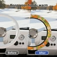 thumbnail image 5 of HUIACONG Hippie Flowers Golf Cart Steering Wheel Cover Comfortable Flannel Fabric Golf Cart Steering Wheel Protection Warm Comfortable Universal Fit EZGO Yamaha Club Cars, 5 of 7