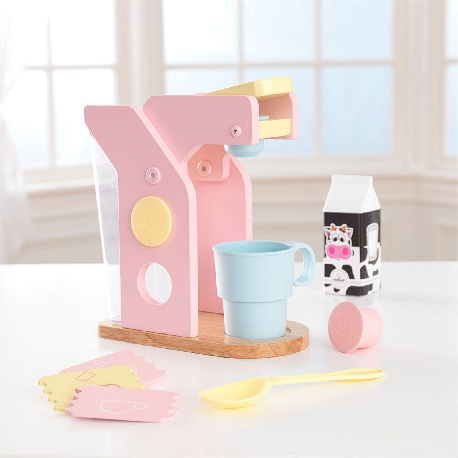 KidKraft Pastel Wooden Coffee Set, Children's Kitchen Accessory