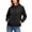 Black, variant on Ke1Clo Women's Summer Sun Protection Jacket Lightweight Packable Hooded Zip Up Solid Color Casual Loose Fit Long Sleeve Travel Outerwear